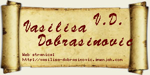 Vasilisa Dobrašinović vizit kartica